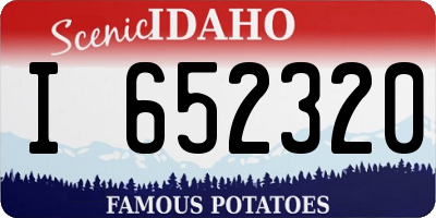 ID license plate I652320