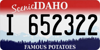 ID license plate I652322