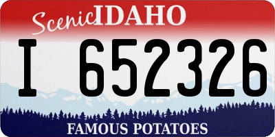 ID license plate I652326