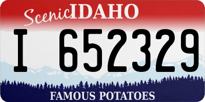 ID license plate I652329