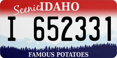 ID license plate I652331