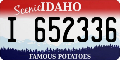 ID license plate I652336