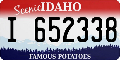ID license plate I652338