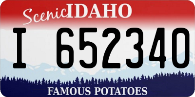 ID license plate I652340