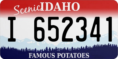 ID license plate I652341