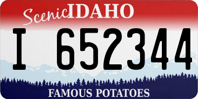 ID license plate I652344