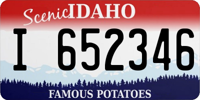 ID license plate I652346