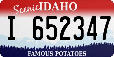 ID license plate I652347