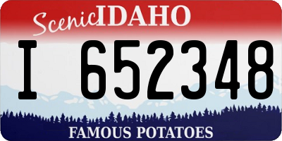 ID license plate I652348