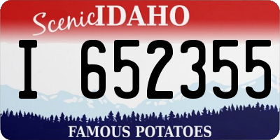 ID license plate I652355