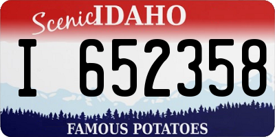 ID license plate I652358