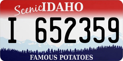 ID license plate I652359