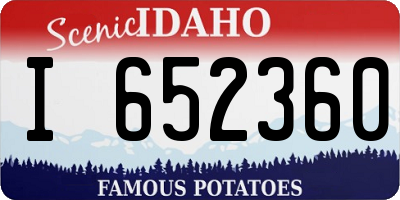ID license plate I652360