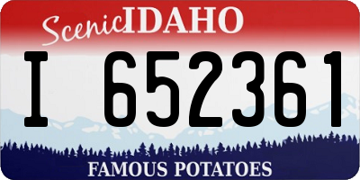 ID license plate I652361