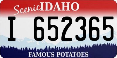 ID license plate I652365