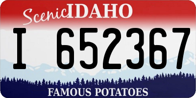 ID license plate I652367