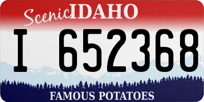 ID license plate I652368