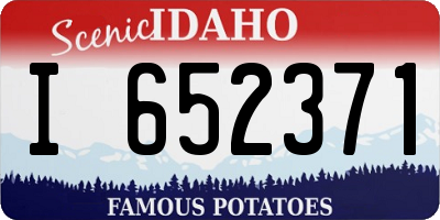 ID license plate I652371