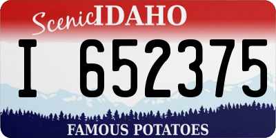 ID license plate I652375