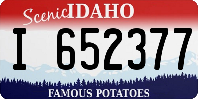 ID license plate I652377