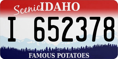ID license plate I652378