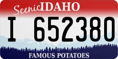 ID license plate I652380