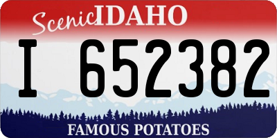 ID license plate I652382