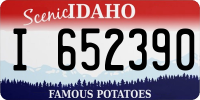 ID license plate I652390