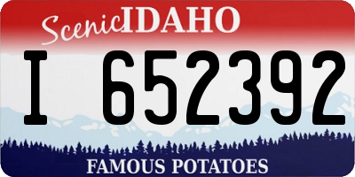 ID license plate I652392