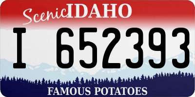 ID license plate I652393