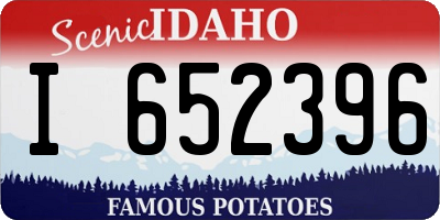 ID license plate I652396