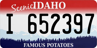 ID license plate I652397