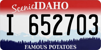 ID license plate I652703
