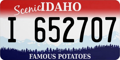 ID license plate I652707