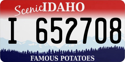 ID license plate I652708