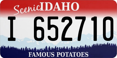 ID license plate I652710
