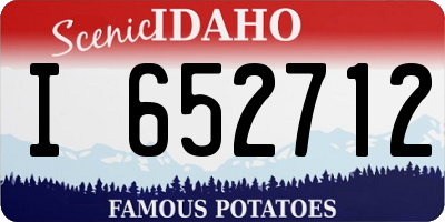 ID license plate I652712