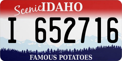 ID license plate I652716