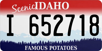 ID license plate I652718