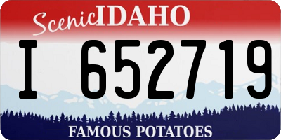 ID license plate I652719