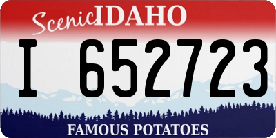 ID license plate I652723