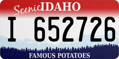ID license plate I652726