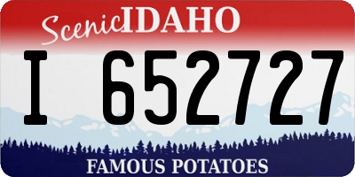 ID license plate I652727