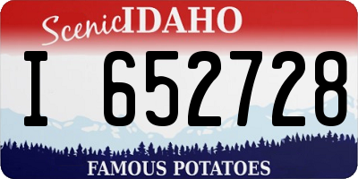 ID license plate I652728