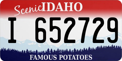ID license plate I652729