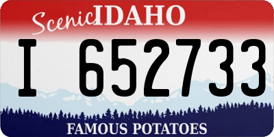 ID license plate I652733