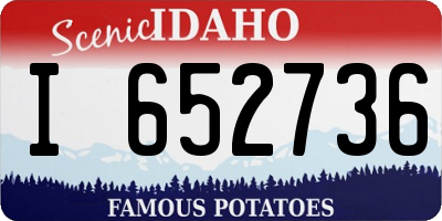 ID license plate I652736