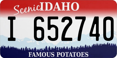 ID license plate I652740