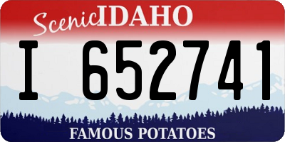 ID license plate I652741