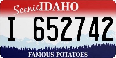 ID license plate I652742